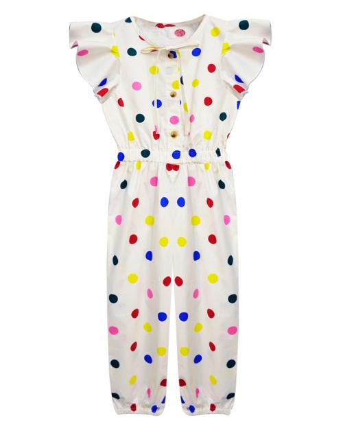 A.T.U.N. Girls Off White-Multi Casual Jumpsuit