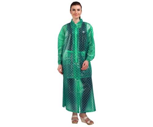Goodluck Transparent Raincoat for Womens with Skirt-Top