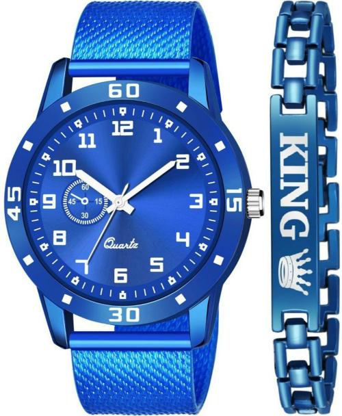Bolun Analog Blue Dial Blue Strap Watch For Men