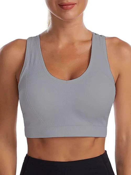 Padded Sports Bra for Women Workout Fitness Running Crop Yoga Tank Tops with Built in Bra Camisole Longline Shirts 