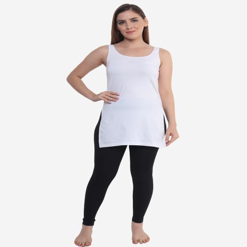 Beau Design Women White Kurti Slip Camisoles