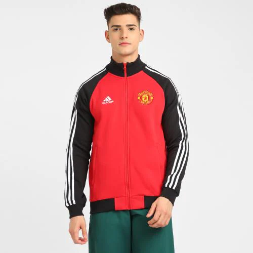 Adidas Men MUFC 21 ANT JK Red Football Track Jacket