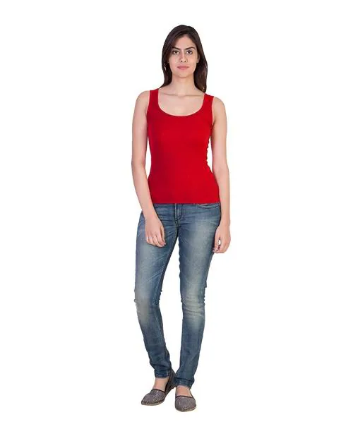 VANILLAFUDGE Top Camisole Sando Spaghetti Inner Wear Camis for Women/Girls (Red)-XXL camisole |camisole for women | girls vest