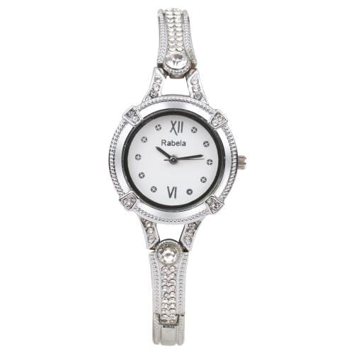 abela Analogue White dial Sliver Chain Women's Watch