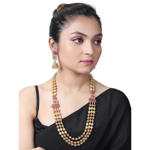 Asmitta Jewellery Gold Toned Long Necklace Mala
