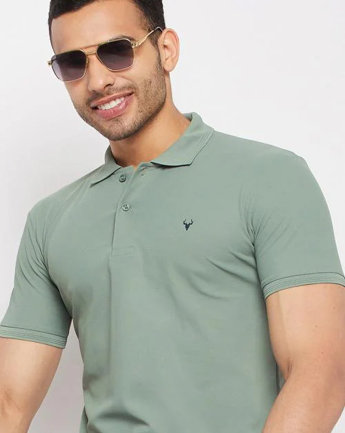 OTAYA Men's Half Sleeves Solid Polo T-shirt