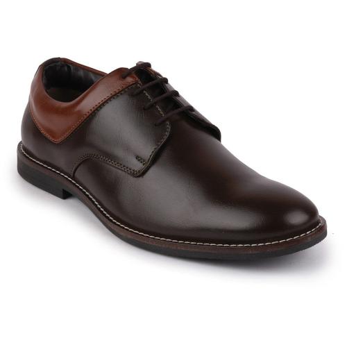 FAUSTO Men Brown Formal Lace-Up Oxford Shoes - JioMart