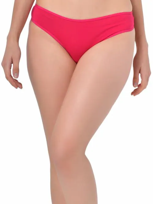 Bleeding Heart Women's Solid Magenta Thong Panty, Low Waist with Minimal Back Coverage, Pack of 1
