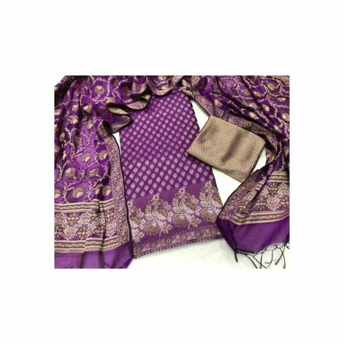 PALASH Women's Banarasi Silk Unstitched Salwar Suit Dress Material PAL.KDS.BRS.017