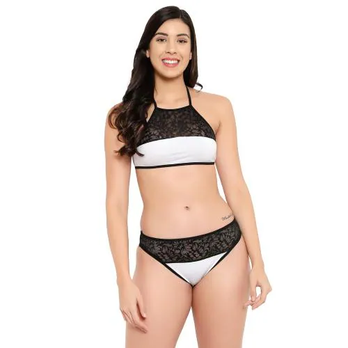 Women Full Coverage Non Padded Bra Panty Set