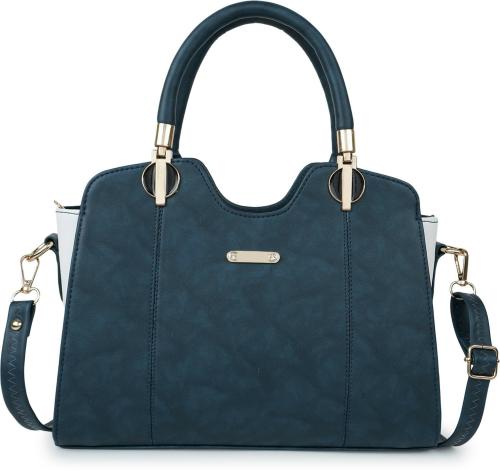 Spotic Blue Synthetic Leather Handbag For Womenbook bag | tote bag | drawstring bag | tote bags | free shipping | shopping bag | work bag | messenger bag | sling bag | leather bag | online shopping | beach bag |