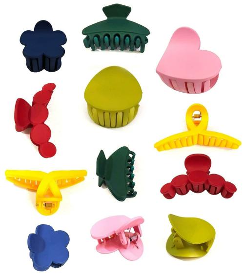 BHARATGAURAV Multicolor Hair Clips Plastic (Pack of 6) JioMart