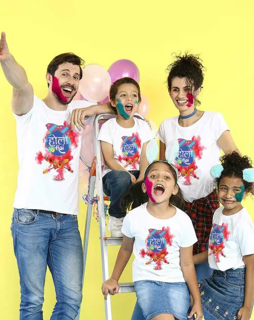 Bonorganik Holi Hai Family Tshirt