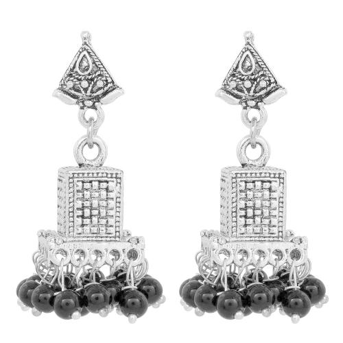 Morir Silver Brass Stud Earrings For Women