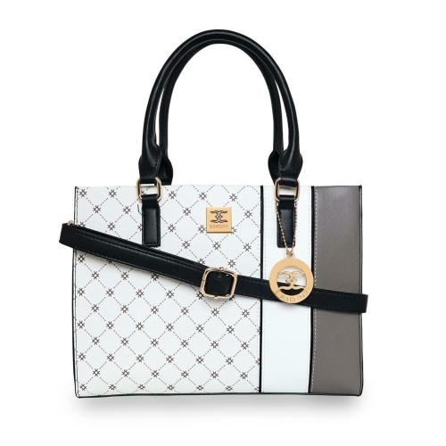 ESBEDA Black Color Printed Pattern Top Handle handbag For Women-12380 (12380)