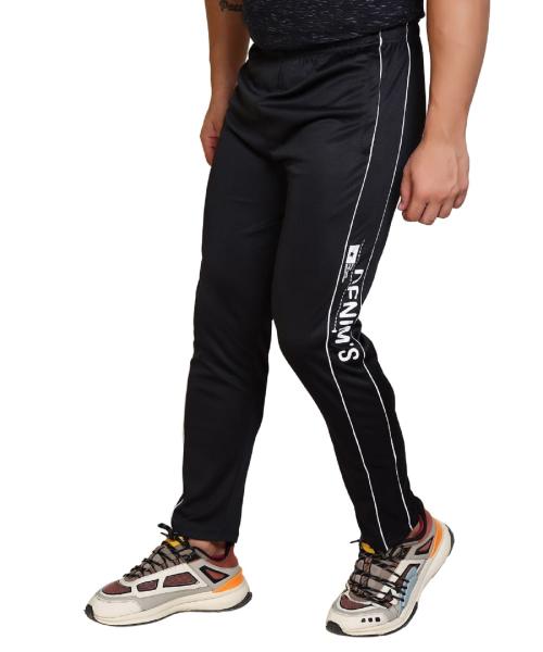 Woofit Track Pants Men Denim's Printed Track Pants - Lower For Mens & Boys Trackpants Black(XL)