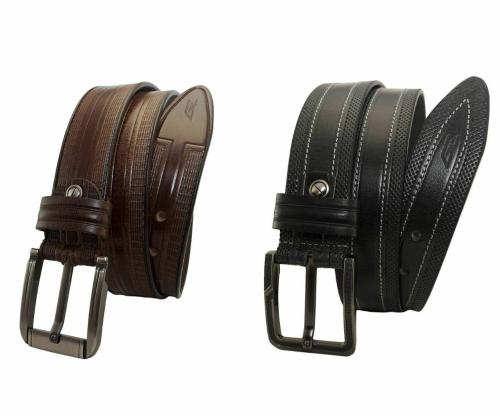 GIL Men's Black & Brown Leather Belt s Combo | Original Leather Belt 32
