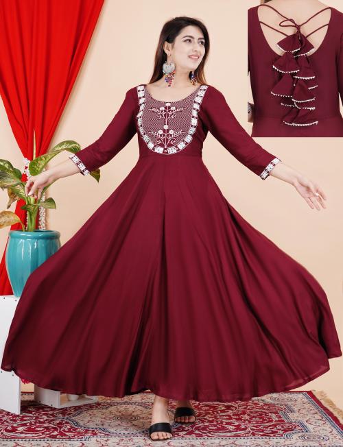 DSS FASHION Women Embroidery Anarkali Kurta Size XL
