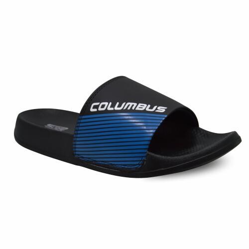 Columbus Men's SLD 005 (M) Slides Black/Royal Blue UK/India-8