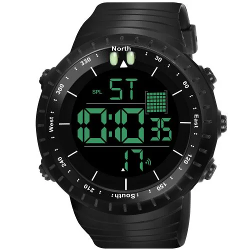 hala 321 Sports Black Strap & Digital Black Dial Alarm Chrono Waterproof Digital Watch - For Men