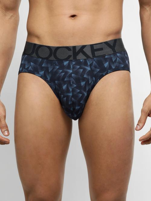 Jockey IC29 Men's True Navy Printed All Over Print Nylon Briefs