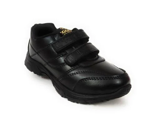 Coolz Unisex Kids Black Formal School Uniform Shoes Prime Velcro