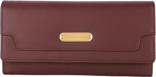 Raaq Maroon Synthetic Leather Clutch 9 inch