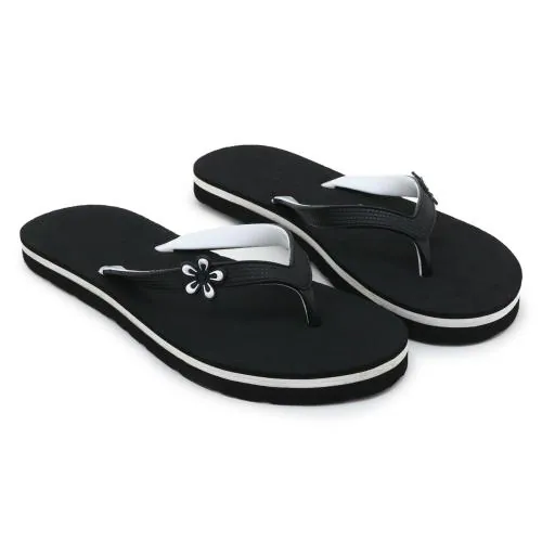 Bizwiz Black Rubber Slippers for Women & Girls