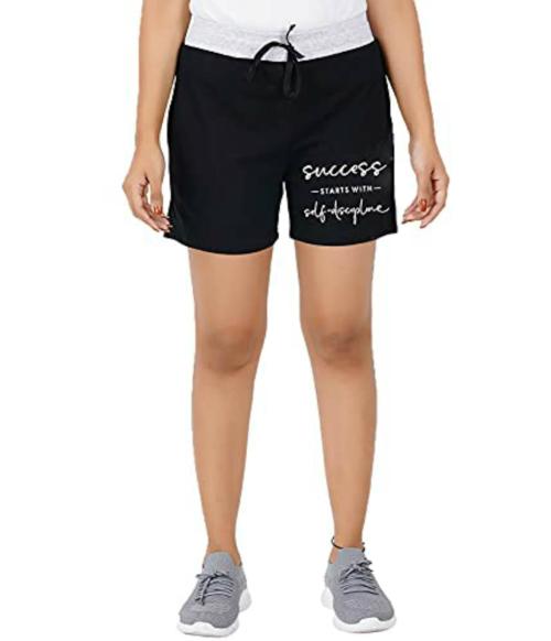 Jocker Women Black Nylon Shorts (2Xl)
