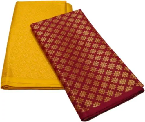 Truevelli Cotton Silk Unstitched Multi-Colour Blouse Material (1 Mts Each Pack of 2 Piece (Pack of 2)