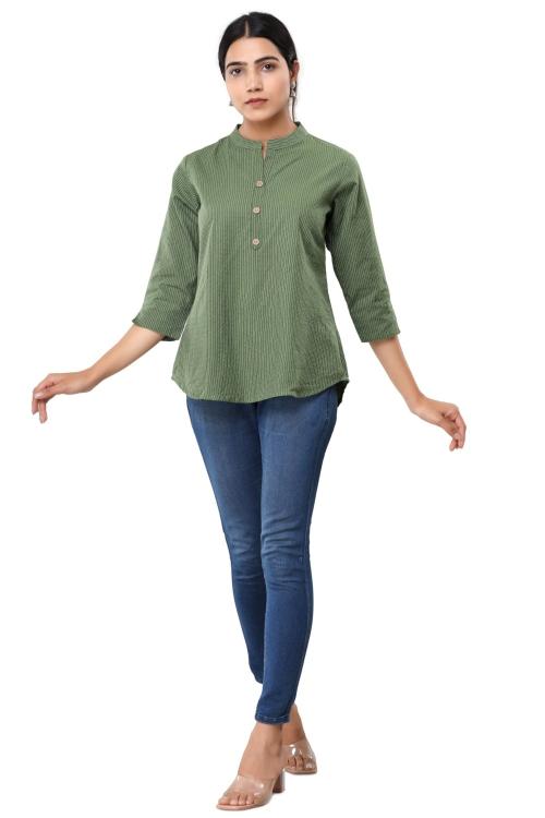 VIHAAN IMPEX Kantha work Cotton Top for Girls and women