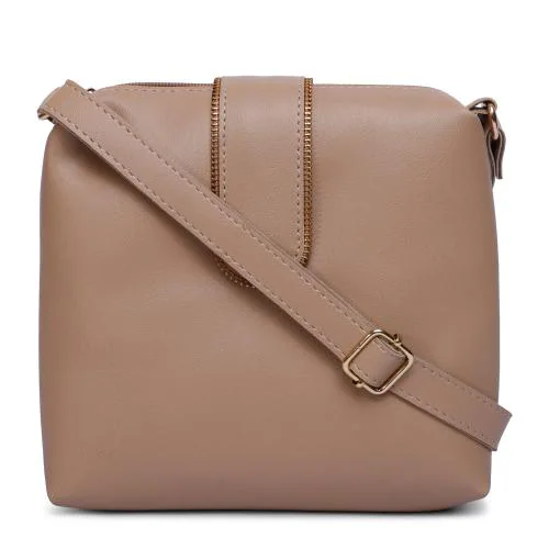 Bagsy Malone Chain Flap Sling Bag Beige