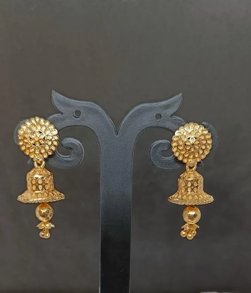 MANVEER ENTERPRISE 1 Gram Gold Earrings German Silver Tops Top Earring Jhumki Jhumkas Jumka Studs