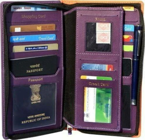 Sukeshcraft Purple Polyurethane Pu Passport Cover