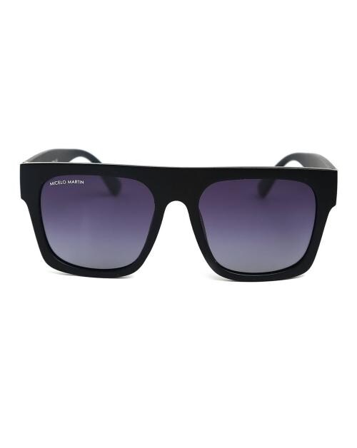 Vintage Wayfarer Sunglasses for Men, Polarized 100% UV Protected Sunglasses, Goggles, Large Size, Matt Black Frame with Grey Lens by Micelo Martin, Gifts for Men, Husband, Birthday