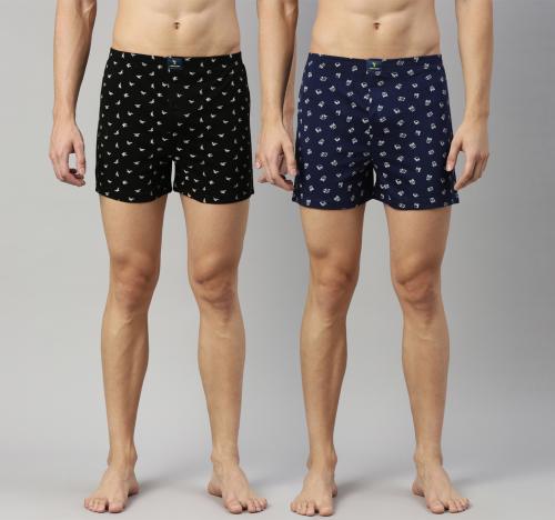 Joven Men's Knitted Boxer Pack Of 2 Shorts