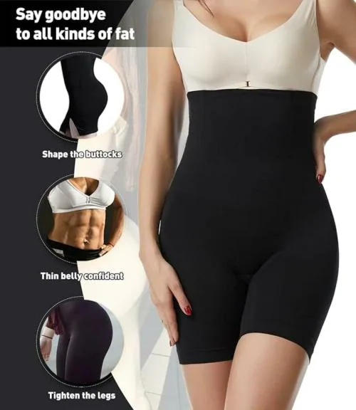 D&E JEANS Shapewear for Women Tummy Control Knickers High Waisted Body Shaper Butt Lifter Thigh Slimmer Underwear Briefs Shapewear Underwear Ladies Body Shaper for Gym Yoga Exercise Dance Boyshorts(1 pcs)