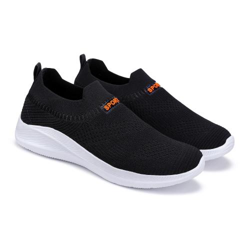 Tway Shoes for Men Casual Black Shoes | Mesh Pull on Stylish & Comfortable Lightweight Shoes Size 9