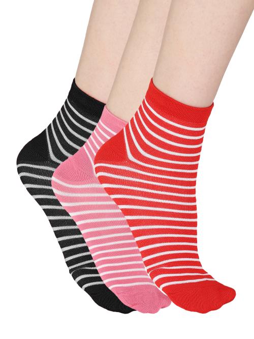 BODYCARE Womens Multicolor Solid Cotton Socks