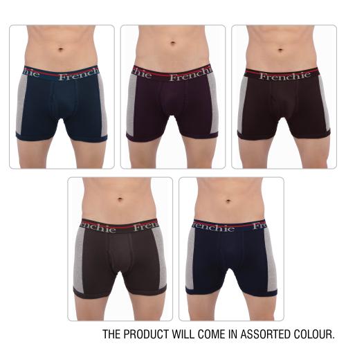 VIP Frenchie Men's Assorted Cotton Ace Pack of 5 Trunk