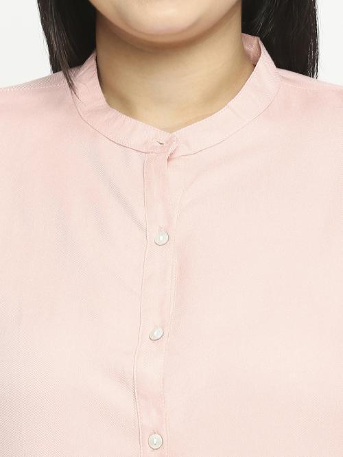 Style Quotient Women Nude Solid Plus Size Shirts