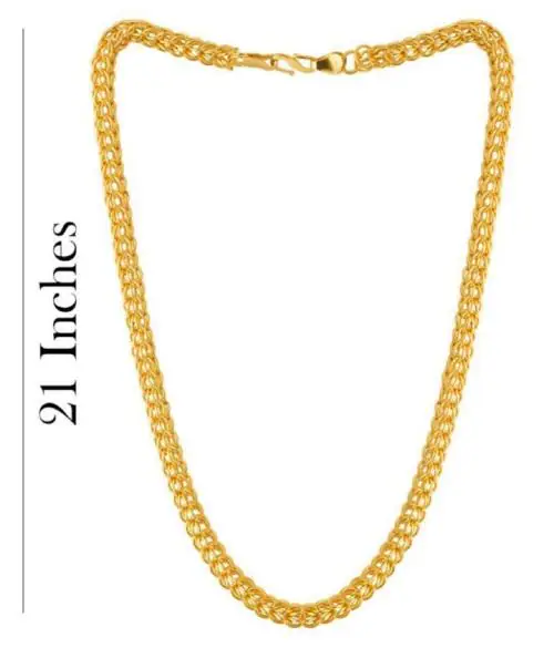 Brass Gold Plated Heavy Jewellery Chain Bracelet Designer Combo Set for men
