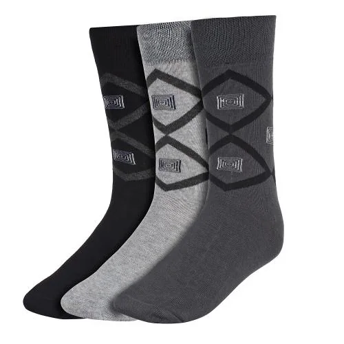 CREATURE Men's Calf Length Cotton Socks Pack of 3 Pairs (SCS-12.3)