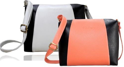 Fargo White Handbags Pack of 2 (FGO-089)B