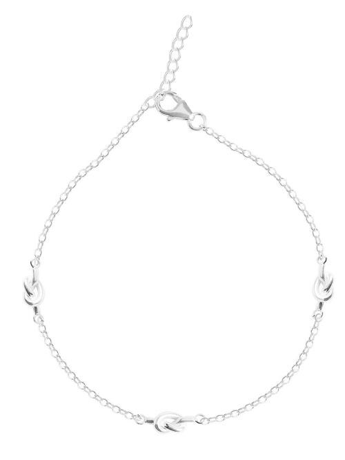 CLARA Sterling Silver Knot Anklet (Women)