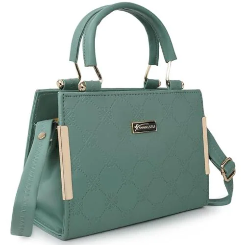 BFT Prime Olive Green Synthetic Leather Women's Satchel Bag | Ladies Purse Handbag | Handheld Bag | Sling Women bags