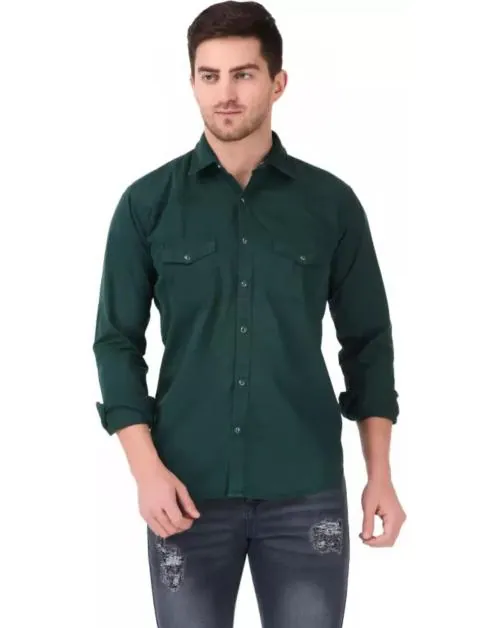 DESIGN UP Mens Black Washed Pure Cotton Shirt Available in a variety of solid colors and patterns, including plaids, stripes, and florals size XXL