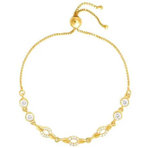 GIVA Sterling Silver Golden Frozen Elsa Bracelet For Women