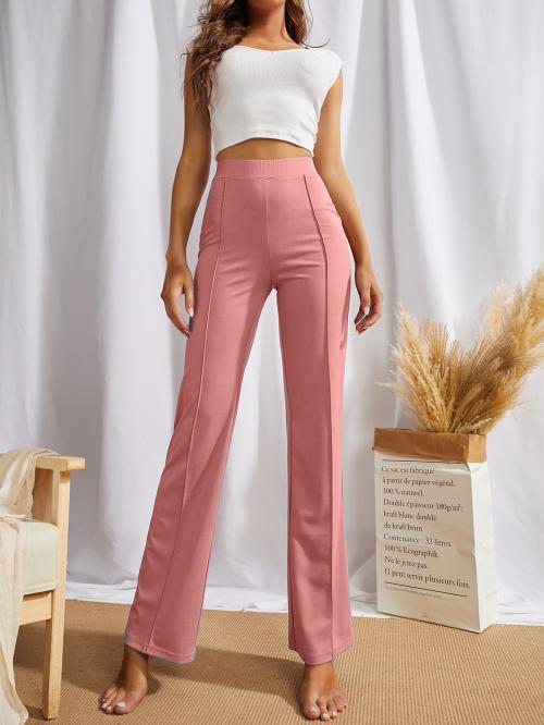 Women Regular Fit PEACH Viscose Rayon Trousers