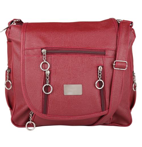 Ritupal Collection Women Maroon Synthetic Leather Hand-Held Bag